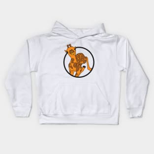 Baby giraffe with Horns Kids Hoodie